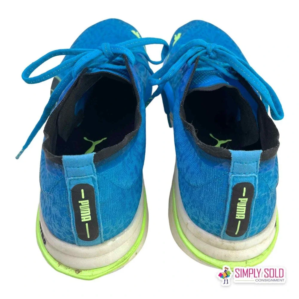 Puma‎ Deviate Nitro Wildwash Running Shoes Mens 11 Blue Mesh Lace Up Sneakers